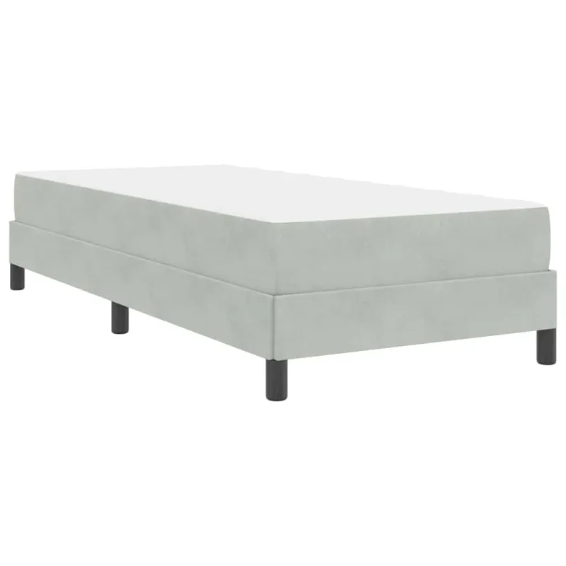 Kiemas lova su čiužiniu Šviesiai pilka 90 x 210 cm audinys