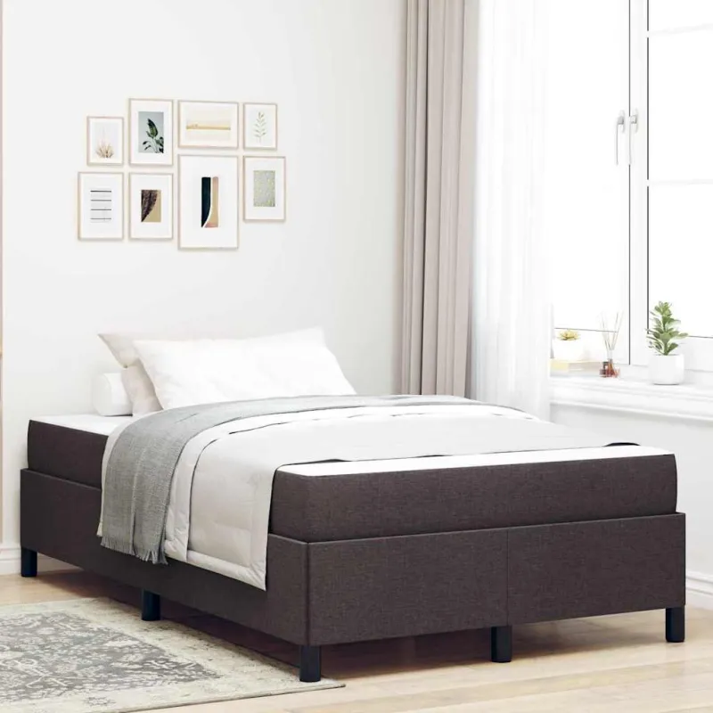 Kiemas lova Tamsiai rudas 120 x 190 cm audinys