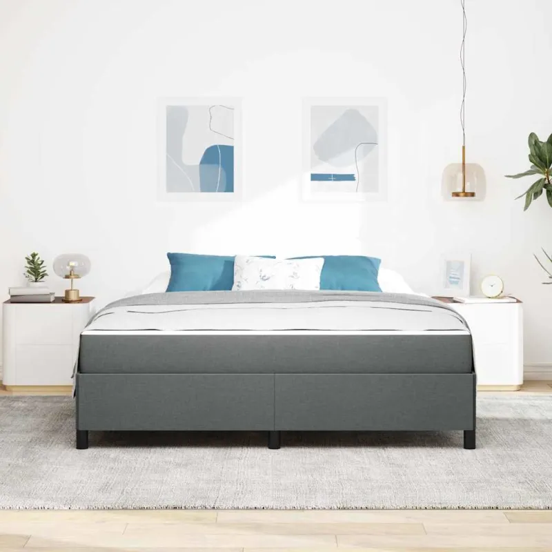 Kiemas lova Tamsiai pilka 180 x 200 cm audinys