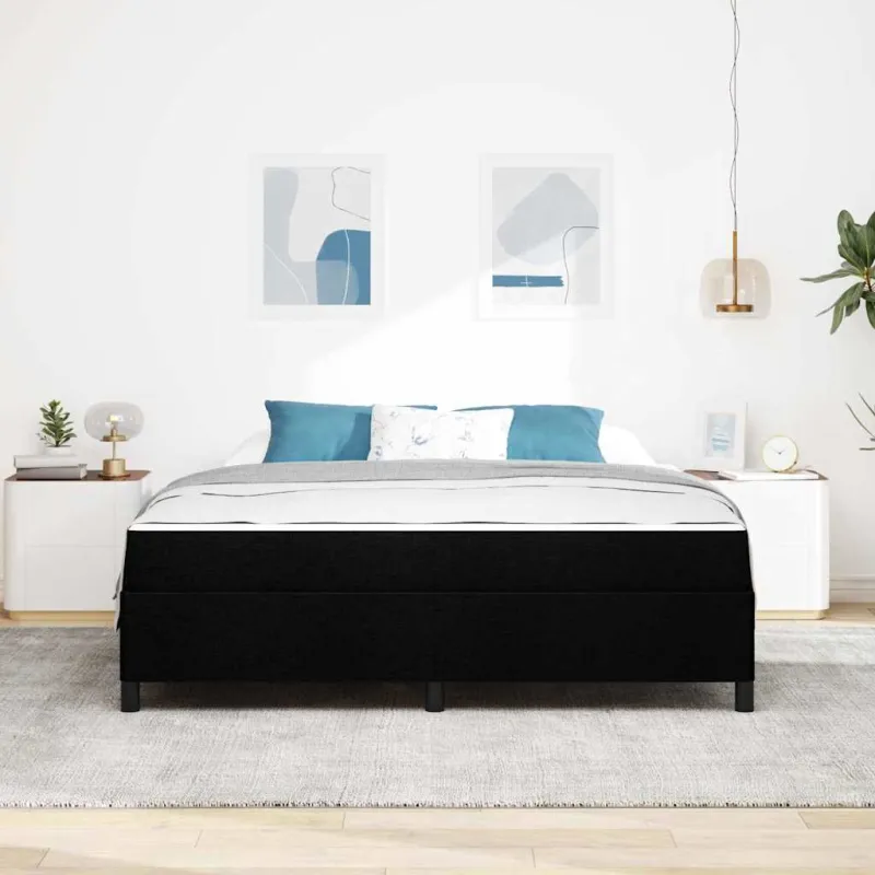 Kiemas lova Juoda 180 x 200 cm audinys