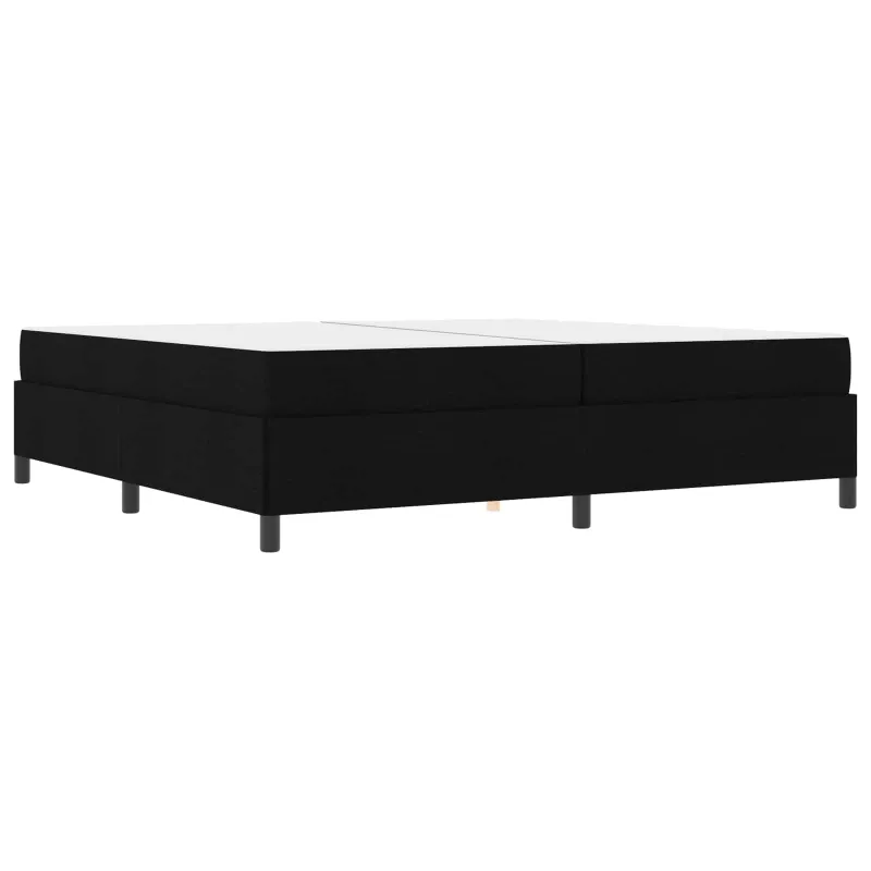 Kiemas lova su čiužiniu Juoda 200 x 200 cm audinys