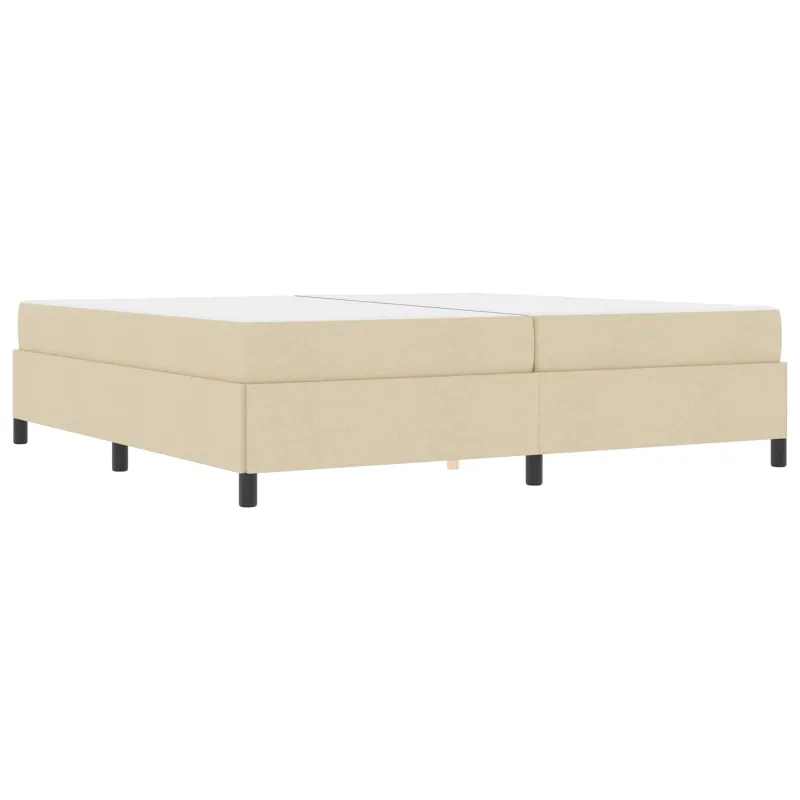 Kiemas lova su čiužiniu Kreminė 200 x 200 cm audinys