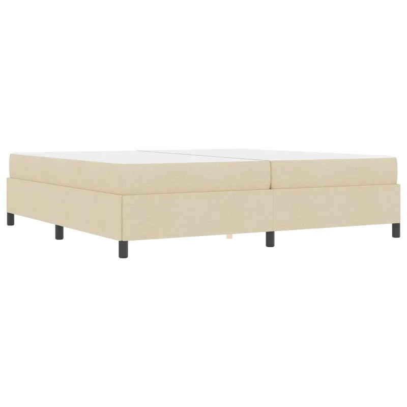 Kiemas lova su čiužiniu Kreminė 200 x 200 cm audinys