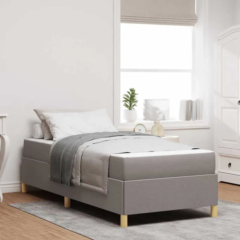 Lovos rėmas su čiužiniu Taupe 80 x 200 cm audinys