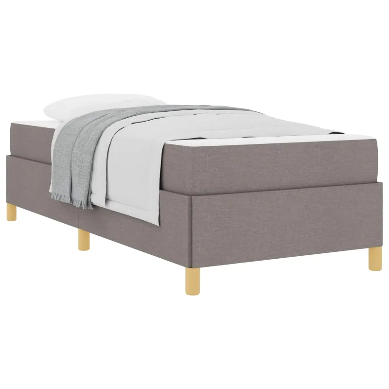 Lovos rėmas su čiužiniu Taupe 80 x 200 cm audinys