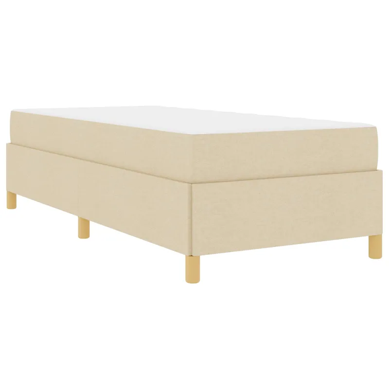 Lovos rėmas su čiužiniu Kreminė 90 x 200 cm audinys