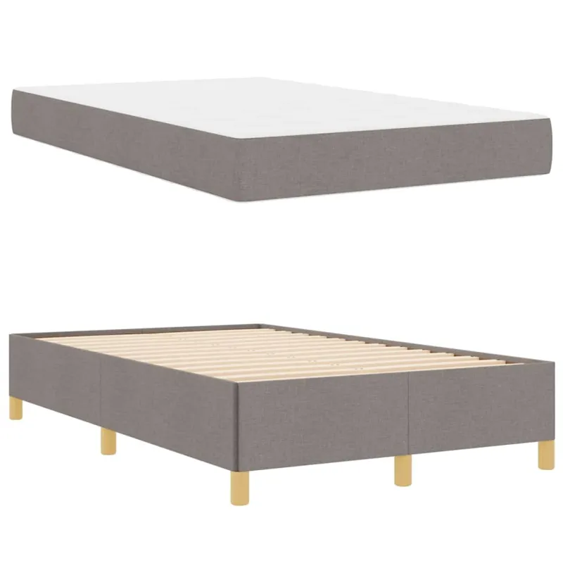 Lovos rėmas su čiužiniu Taupe 120 x 200 cm audinys