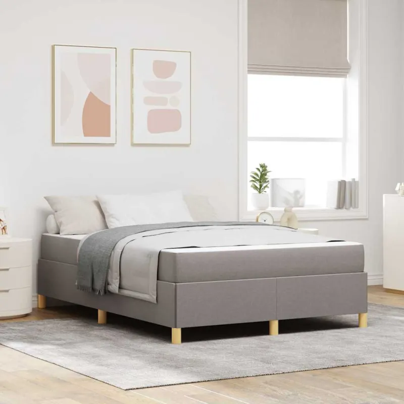 Lovos rėmas su čiužiniu Taupe 140 x 190 cm audinys