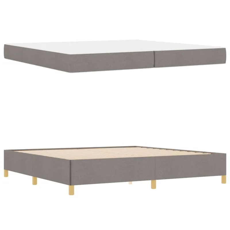 Lovos rėmas su čiužiniu Taupe 200 x 200 cm audinys