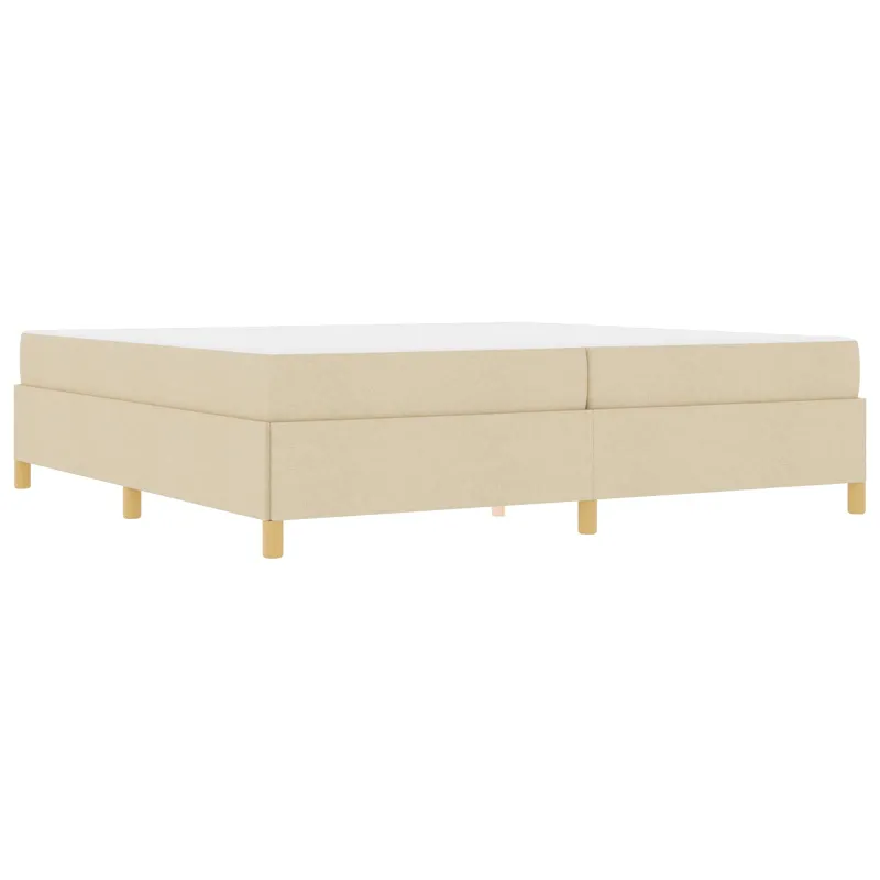 Lovos rėmas su čiužiniu Kreminė 200 x 200 cm audinys