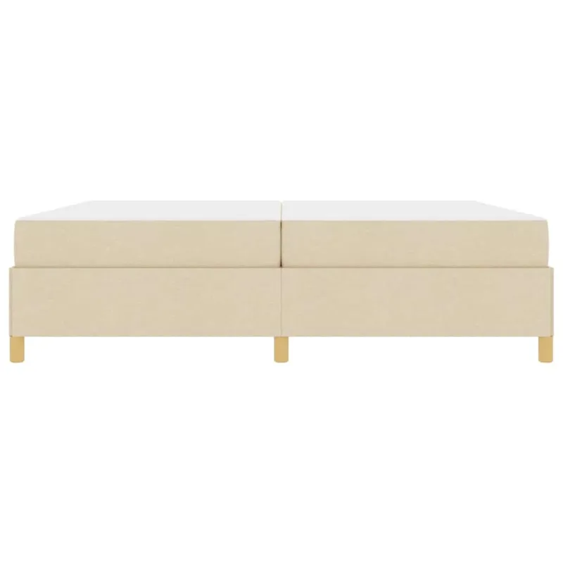 Lovos rėmas su čiužiniu Kreminė 200 x 200 cm audinys