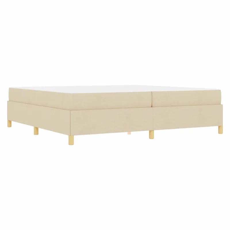 Lovos rėmas su čiužiniu Kreminė 200 x 200 cm audinys