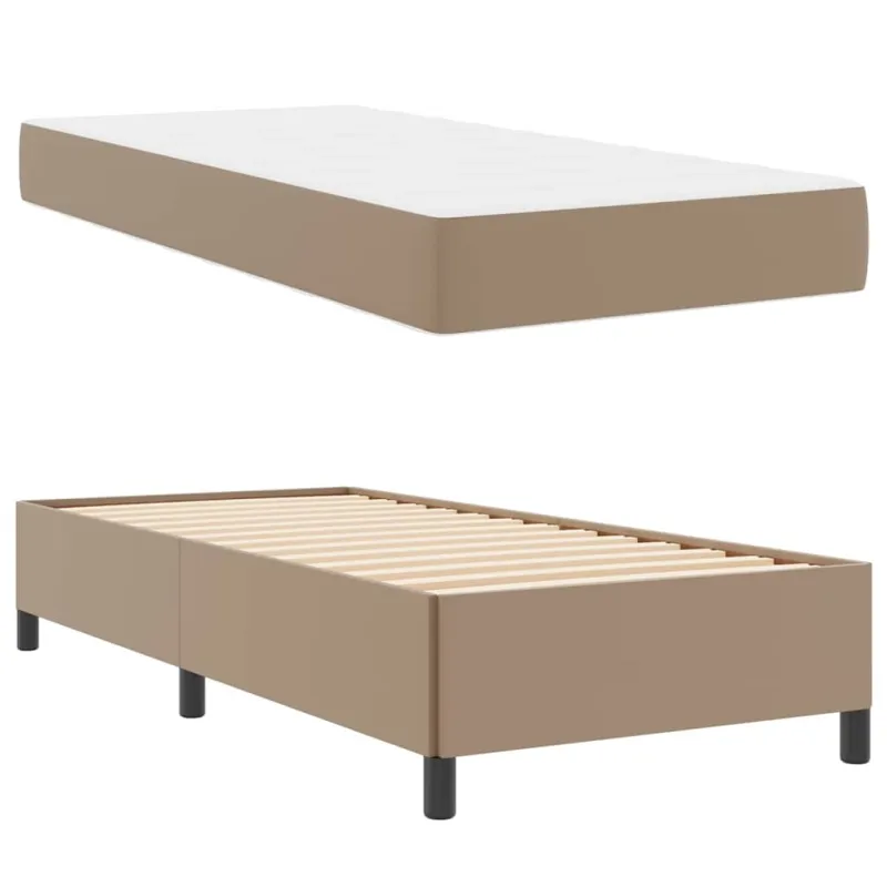 Lovos rėmas su čiužiniu Kapučino 80 x 200 cm audinys
