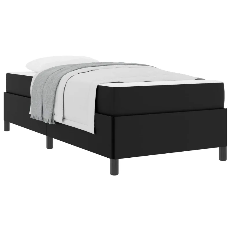 Lovos rėmas su čiužiniu Juoda 90 x 190 cm audinys