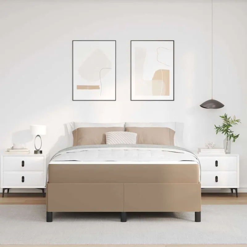 Lovos rėmas su čiužiniu Kapučino 140 x 200 cm audinys