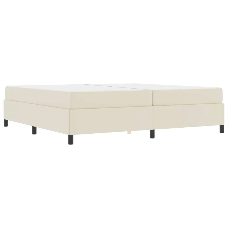 Lovos rėmas su čiužiniu Kreminė 200 x 200 cm audinys