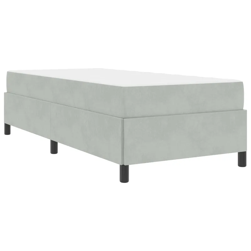 Lovos rėmas su čiužiniu Šviesiai pilka 90 x 190 cm audinys