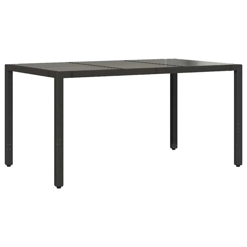 Sodo Bistro -setti pehmusteilla, 5-os osat, musta, rattan