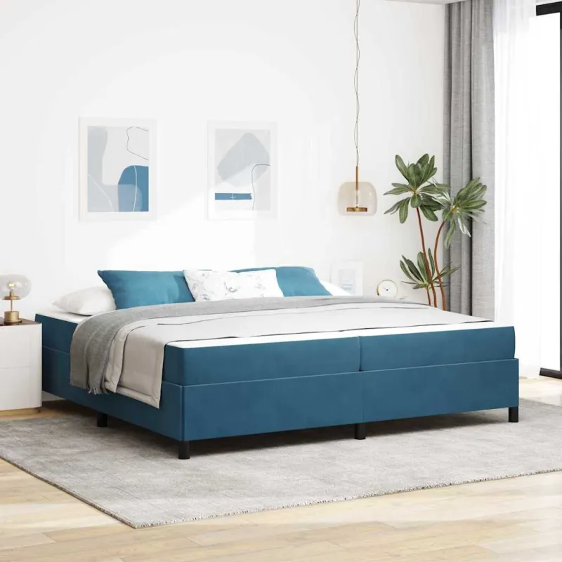 Lovos rėmas su čiužiniu Tamsiai mėlyna 200 x 200 cm audinys