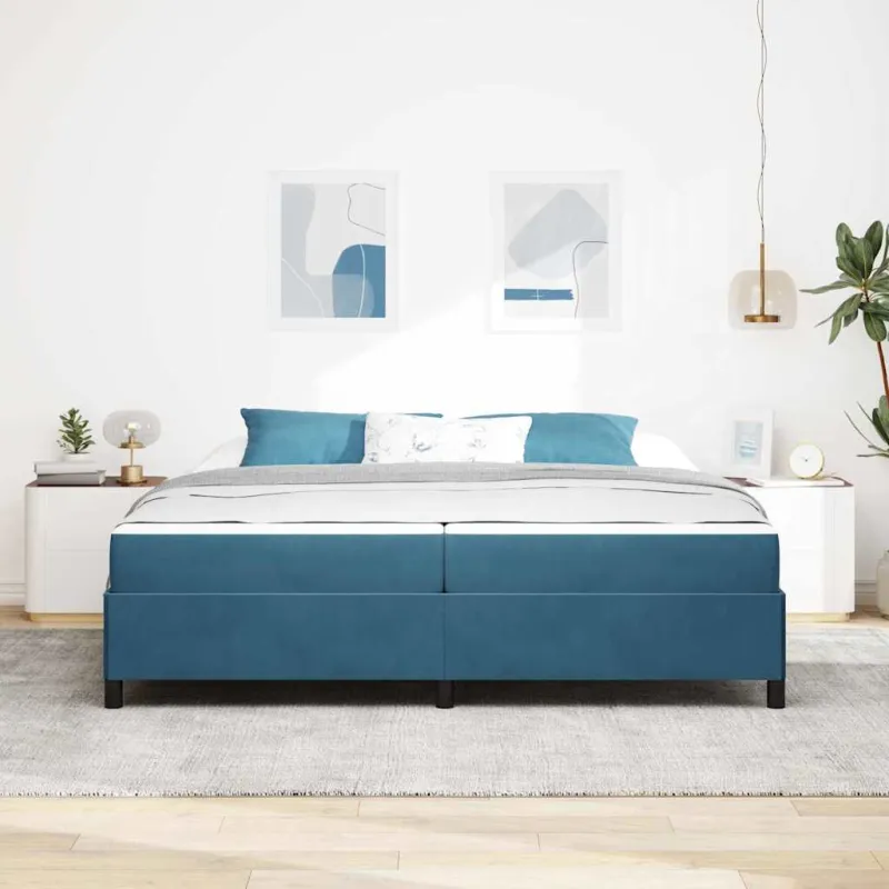 Lovos rėmas su čiužiniu Tamsiai mėlyna 200 x 200 cm audinys