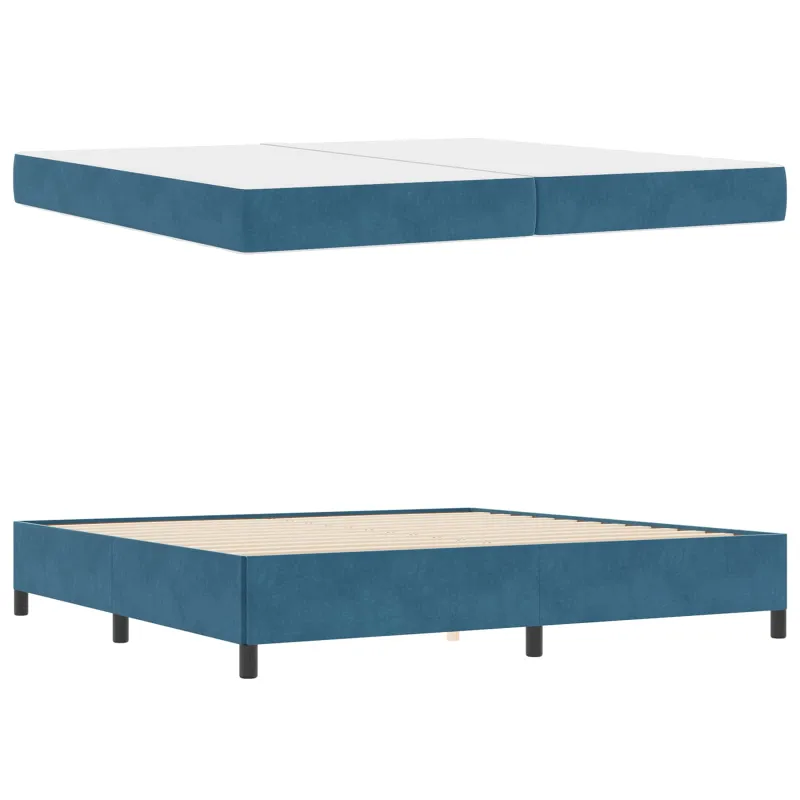 Lovos rėmas su čiužiniu Tamsiai mėlyna 200 x 200 cm audinys
