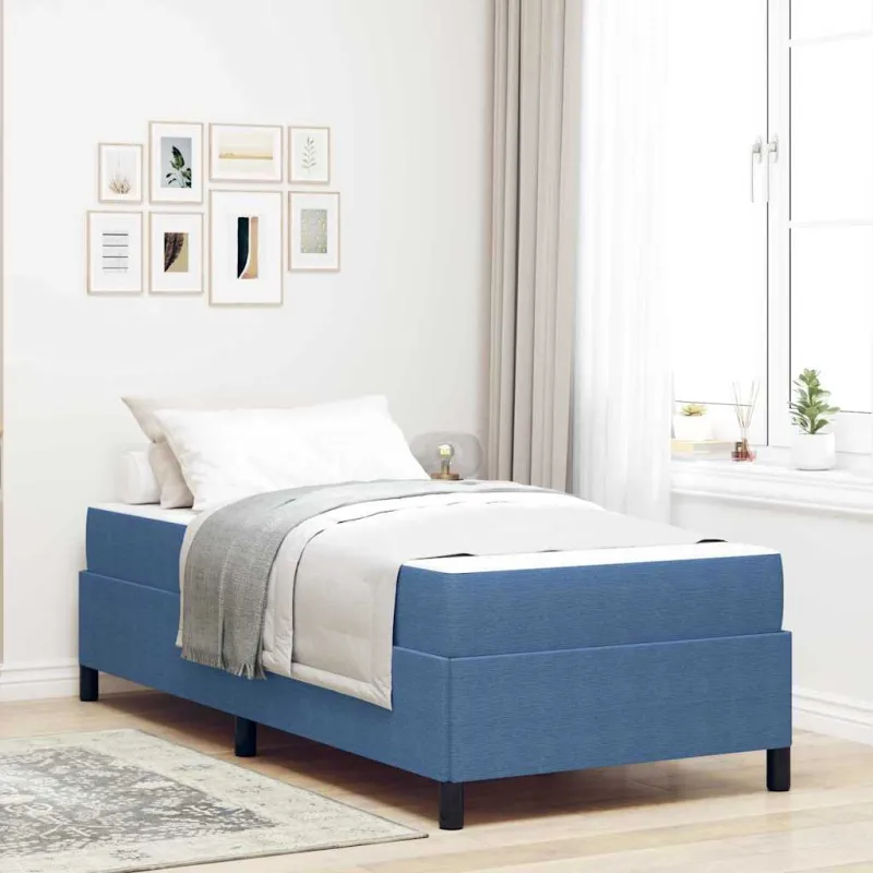 Lovos rėmas su čiužiniu Mėlyna 90 x 200 cm audinys