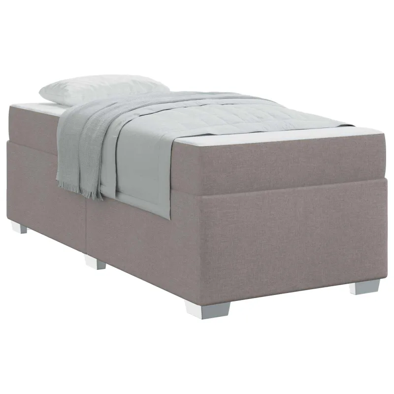Lovos rėmas su čiužiniu Taupe 90 x 190 cm audinys