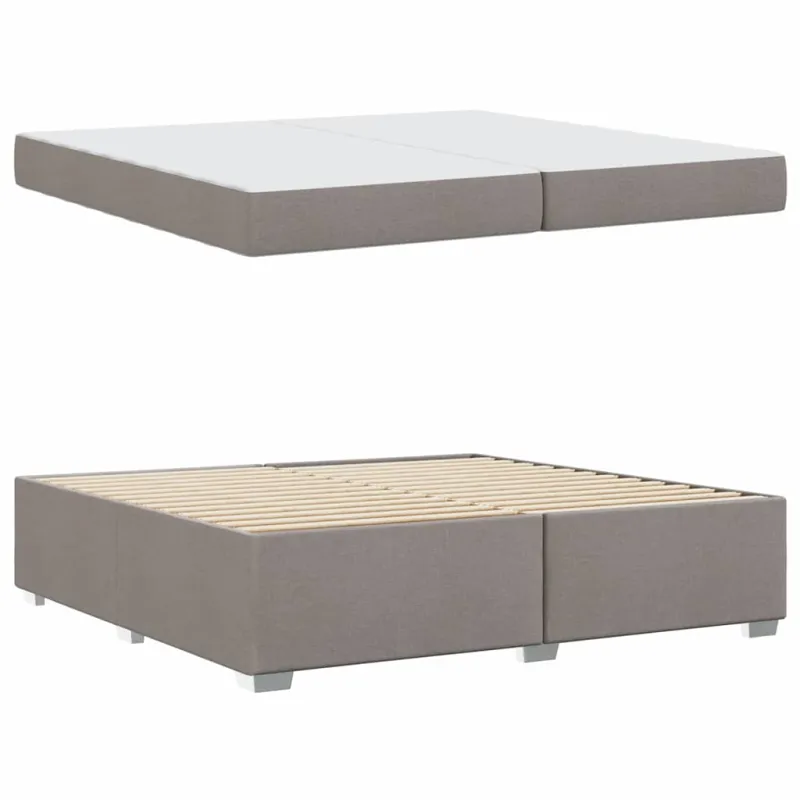 Lovos rėmas su čiužiniu Taupe 200 x 200 cm audinys
