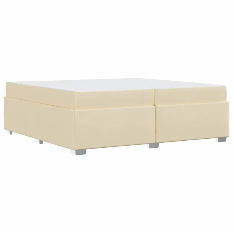 Lovos rėmas su čiužiniu Kreminė 200 x 200 cm audinys