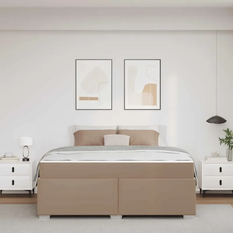 Lovos rėmas su čiužiniu Kapučino 180 x 200 cm audinys