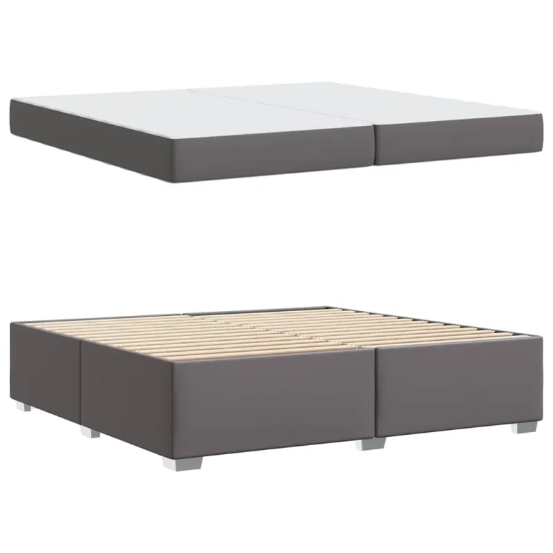 Lovos rėmas su čiužiniu Pilka 200 x 200 cm audinys