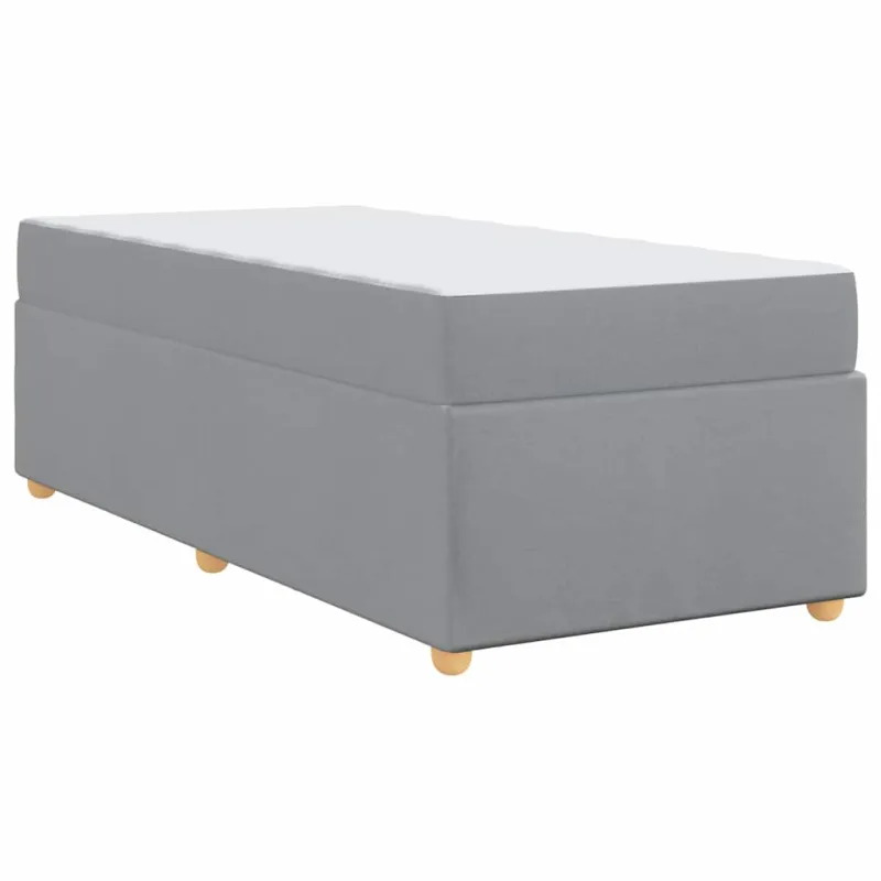 Lovos rėmas su čiužiniu Šviesiai pilka 80 x 200 cm audinys