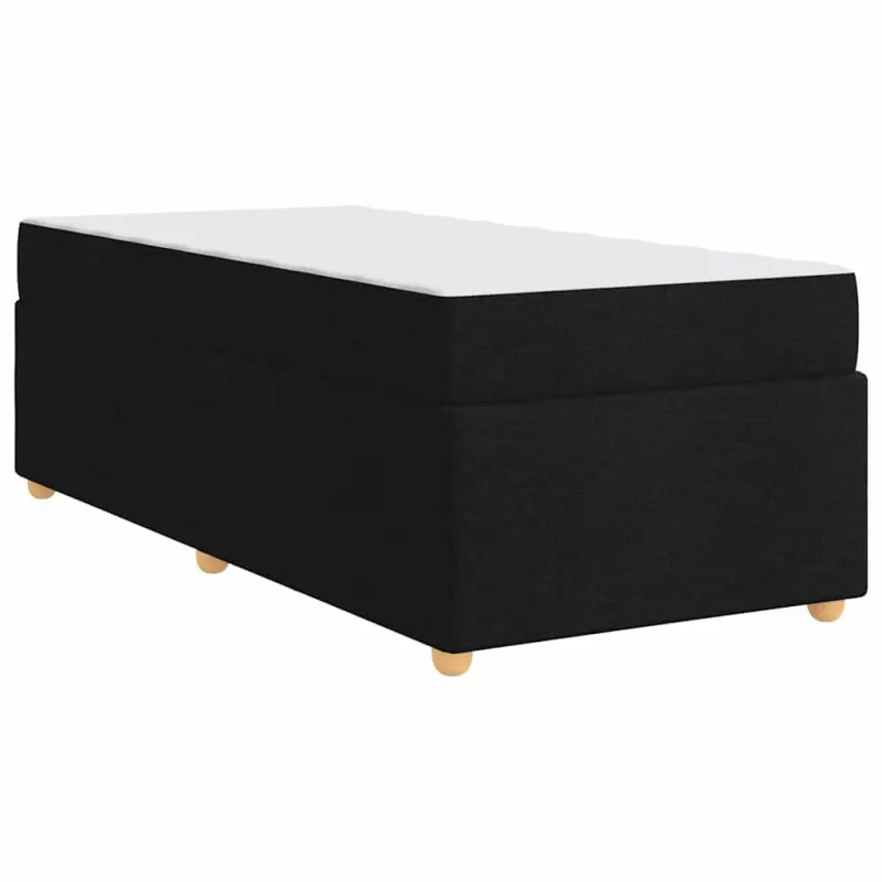 Lovos rėmas su čiužiniu Juoda 80 x 200 cm audinys