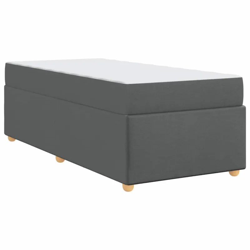 Lovos rėmas su čiužiniu Tamsiai pilka 90 x 200 cm audinys