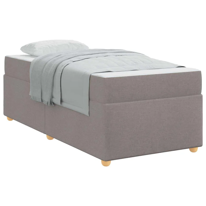 Lovos rėmas su čiužiniu Taupe 90 x 200 cm audinys
