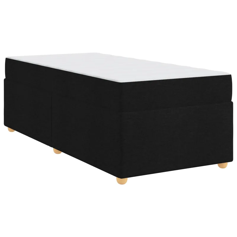 Lovos rėmas su čiužiniu Juoda 100 x 200 cm audinys