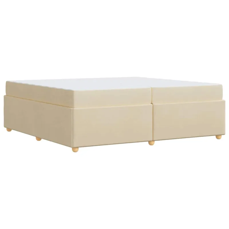 Lovos rėmas su čiužiniu Kreminė 200 x 200 cm audinys