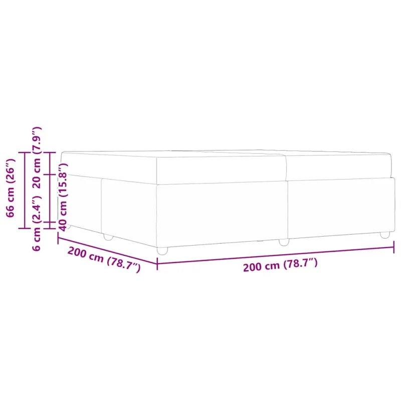 Lovos rėmas su čiužiniu Mėlyna 200 x 200 cm audinys