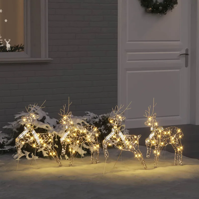 LED elniai su 80 LED 4 pcs Auksinė PET