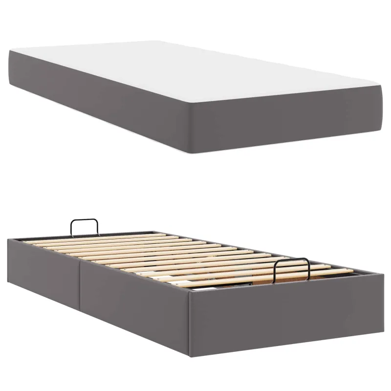 Lovos rėmas su čiužiniu Kita 2 pcs Pilka PVC