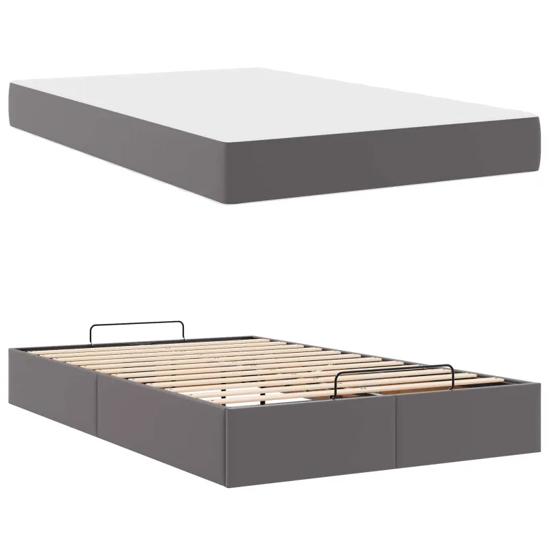 Lovos rėmas su čiužiniu Kita 2 pcs Pilka PVC