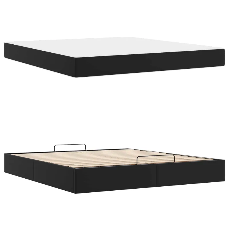 Lovos rėmas su čiužiniu Kita 2 pcs Juoda PVC