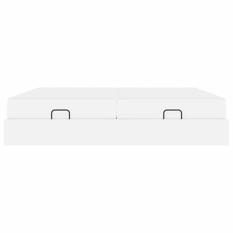 Lovos rėmas su čiužiniu su čiužiniu 2 pcs Balta PVC
