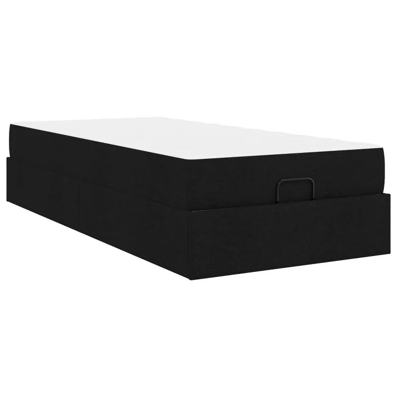 Lovos rėmas su čiužiniu 2 pcs Juoda audinys