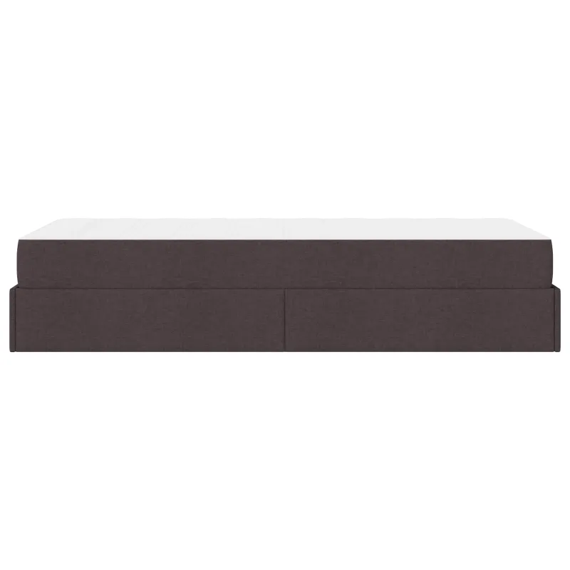 Lovos rėmas su čiužiniu 2 pcs Gelsvai ruda audinys