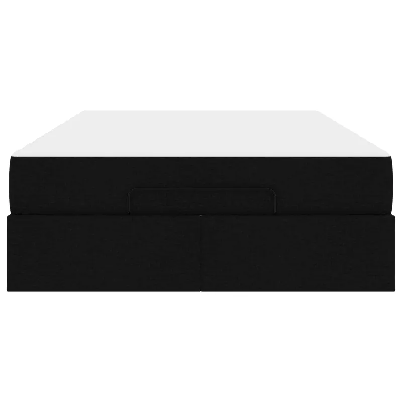 Lovos rėmas su čiužiniu 2 pcs Juoda audinys