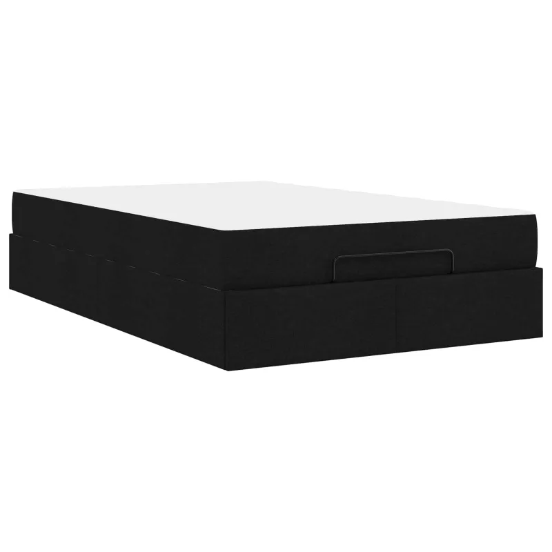 Lovos rėmas su čiužiniu 2 pcs Juoda audinys