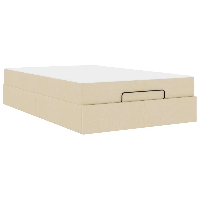 Lovos rėmas su čiužiniu 2 pcs Kreminė audinys