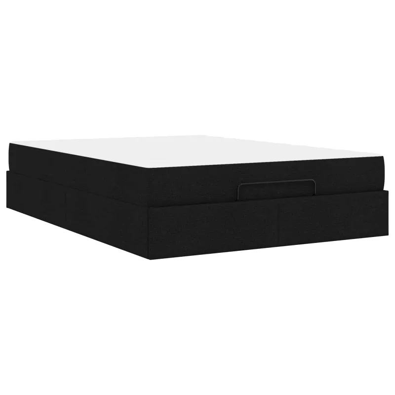 Lovos rėmas su čiužiniu 2 pcs Juoda audinys