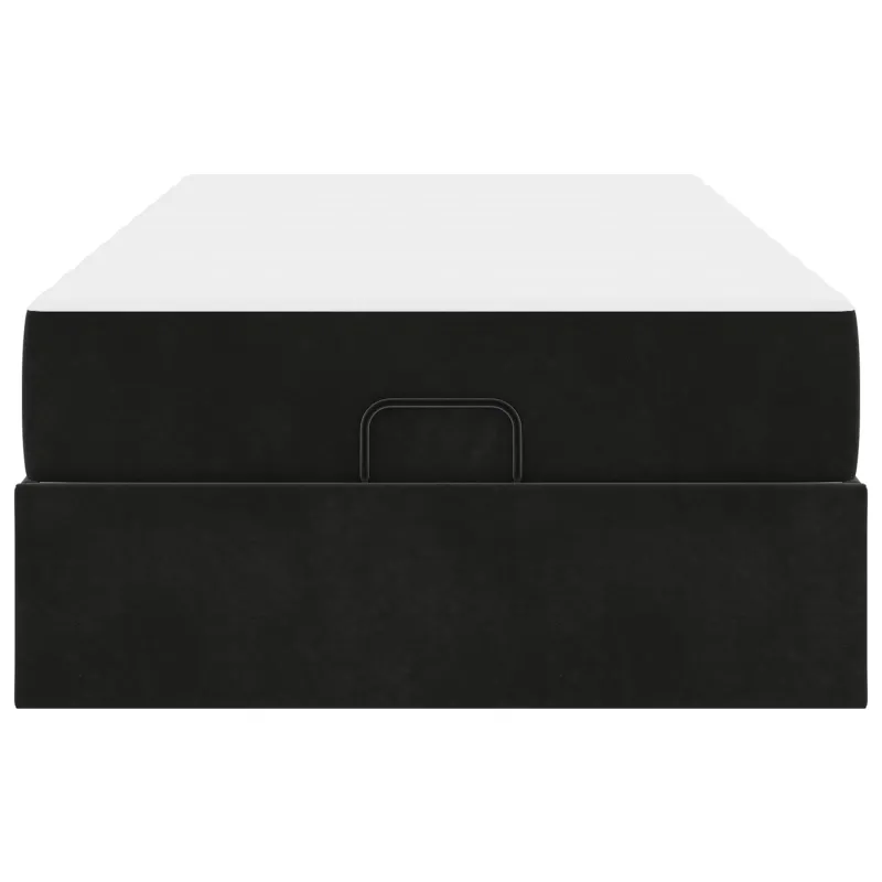 Lovos rėmas su čiužiniu 2 pcs Juoda Aksomas